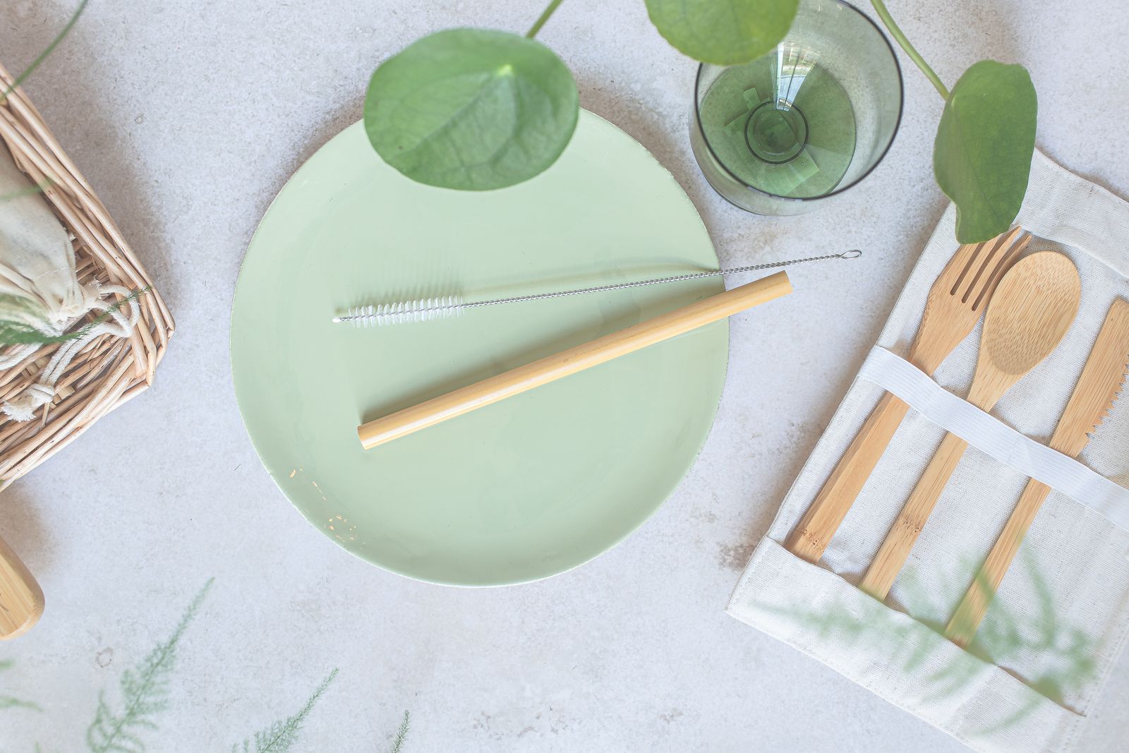 Bamboo Travel Cutlery Set with Pouch