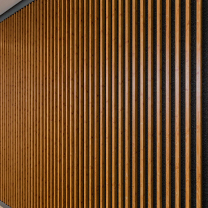 Bamboo Acoustic Wall Panel — Slatted, 2400 × 600 mm, PET felt back Bamboo Acoustic Wall Panel — Slatted, 2400 × 600 mm, PET felt back