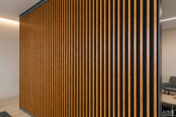 Bamboo Acoustic Wall Panel — Slatted, 2400 × 600 mm, PET felt back Bamboo Acoustic Wall Panel — Slatted, 2400 × 600 mm, PET felt back