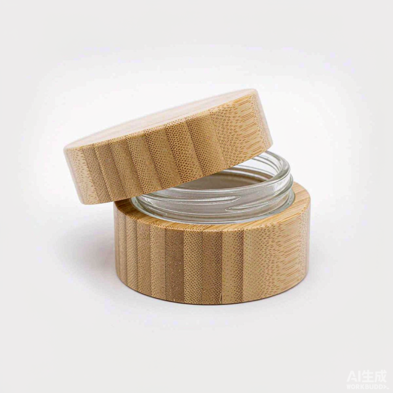 Bamboo Cosmetic Cream Jar — 15 g, glass inner container