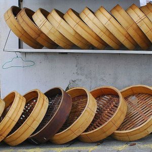Bamboo Serving Tray — 30 x 20 cm · Cut-out handles