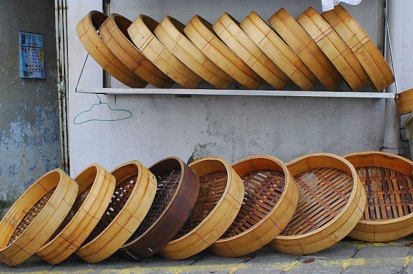 Bamboo Serving Tray — steamer-stack.jpg Bamboo Serving Tray